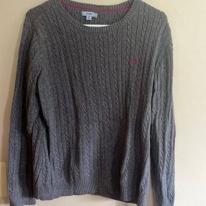 IZOD Womens long sleeve pullover gray  sweater Extra Large